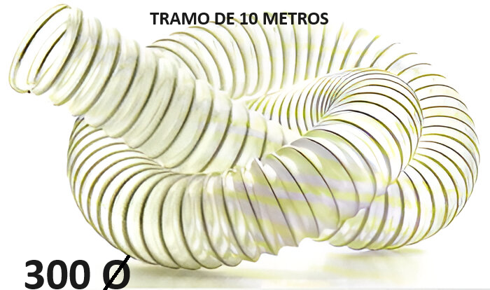 Tubo flexible Diámetro 300mm en tramo de 10 metros